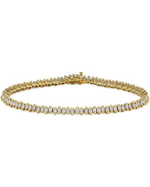 Suzanne Kalan 18K Diamond Princess Tennis Bracelet - Metallic