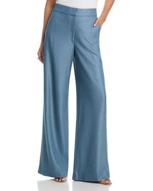 Veronica Beard Alex Wide Leg Pants - Blue