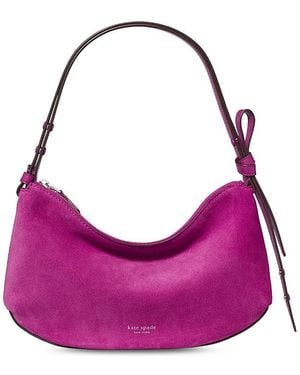 Kate Spade Loop Suede Shoulder Bag - Purple