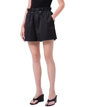 Agolde Lydia Pull On Gathered Shorts - Black