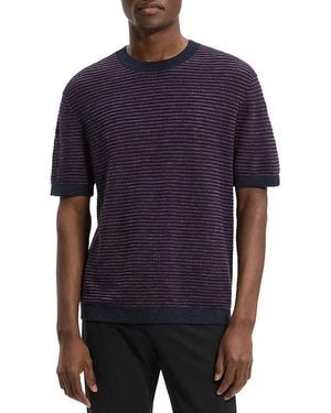 Theory Neo Pacific Linen Stripe T-Shirt in Natural for Men | Lyst