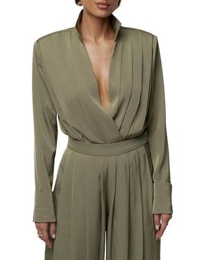 JLUXLABEL Visionary Pleated Bodysuit - Green