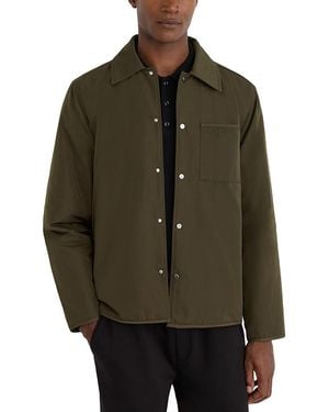 Reiss Raider Long Sleeve Patch Pocket Shirt Jacket - Brown
