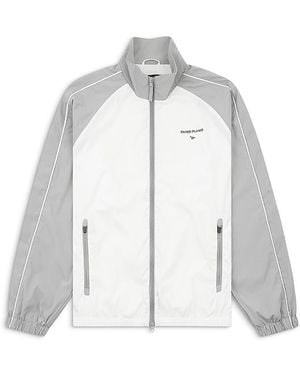 PAPER PLANES Open Bottom Track Jacket - Gray