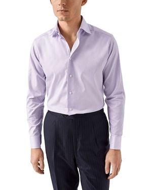 Eton Twill Slim Fit Button Down Shirt - Purple