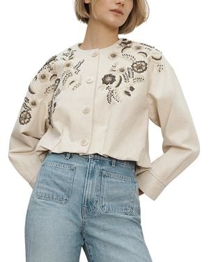Veronica Beard Emeren Embroidered Jacket - Blue