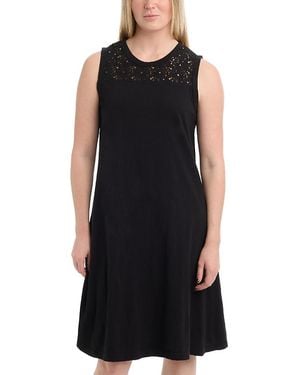 Wilt Clothing Sleeveless Lace Yoke Dress - Black
