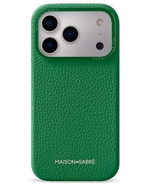 Maison De Sabre Leather Phone Case (Iphone 18 Pro) - Green