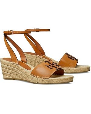 Tory Burch Ines Espadrille Wedge Sandals - Brown