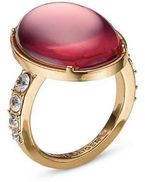 Kurt Geiger Oval Cabochon Cocktail Ring - Pink