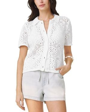 Splendid Beckham Crocheted Shirt - White