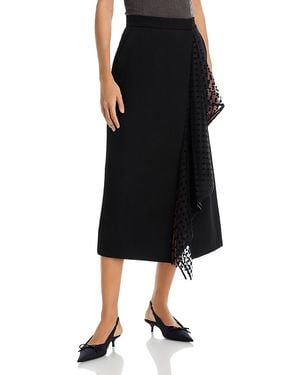 Erdem Grain De Poudre Midi Pencil Skirt - Black