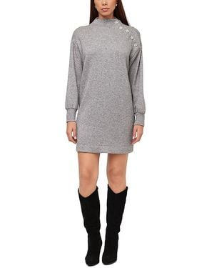Fifteen Twenty Brenna Mock Neck Shift Dress - Gray