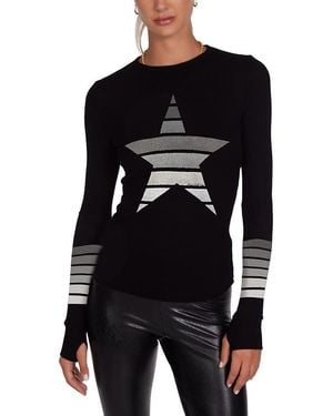 Lauren Moshi Mckinley Ombre Star Top - Black