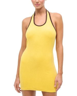 STAUD Dara Dress Swim Cover-Up - Yellow