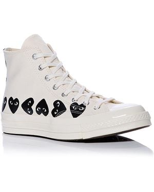 COMME DES GARÇONS PLAY X Converse Chuck 70 Heart High Top Trainers - White