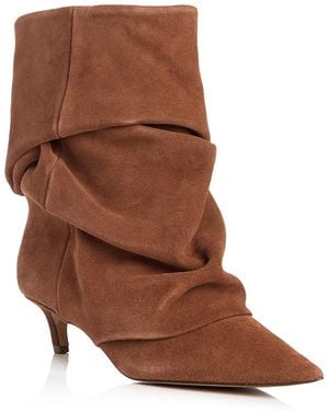 Steve Madden Lennox Slouchy Suede Boots - Brown