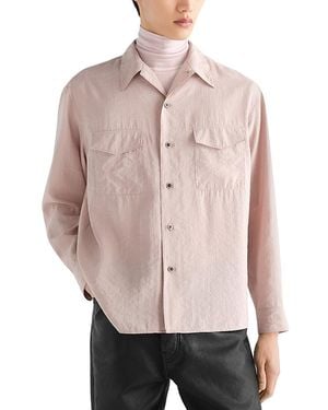 Lemaire Silk Blend Pocket Shirt - Pink
