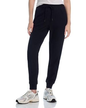 Aqua Brushed Rib Sweatpants - Blue