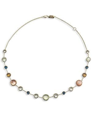 Ippolita 18K Lollipop Multi Gemstone Mixed Size Collar Necklace, 16-18 - Metallic