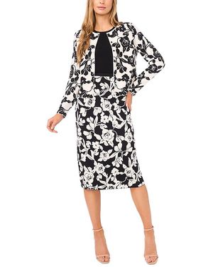 Ted Baker Tory Rose Jacquard Cardigan - White