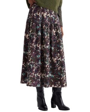 Seasalt Cornwall Hamlyn A-Line Tiered Cord Midi Skirt - Black