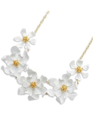 Ted Baker Fulla Furled Flower Enamel Necklace, 15.74 - Metallic