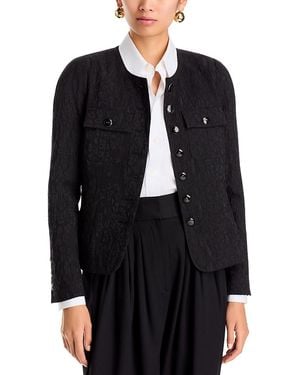 Sonia Rykiel Textured Fitted Rounded Shoulder Jacket - Black