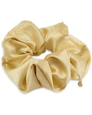 Lelet Amy Silk & Wool Oversized Scrunchie - Natural