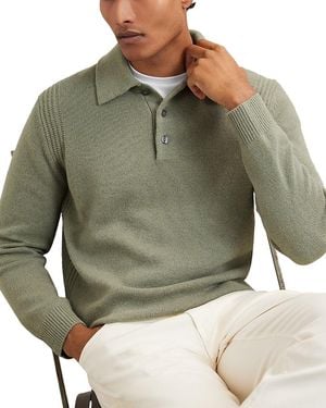 Reiss Deansgate Relaxed Fit Polo Sweater - Green