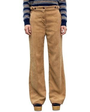 Gerard Darel Maev Corduroy Straight Pants - Natural