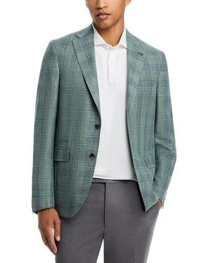 Jack Victor Midland Wool, Silk & Linen Plaid Regular Fit Sport Coat - Green