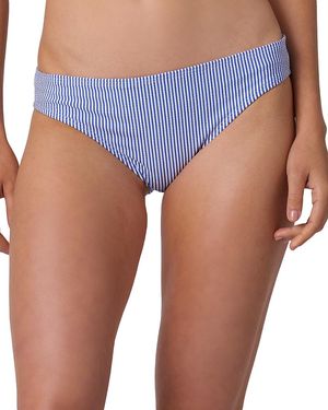 Shoshanna Striped Classic Bikini Bottom - Blue