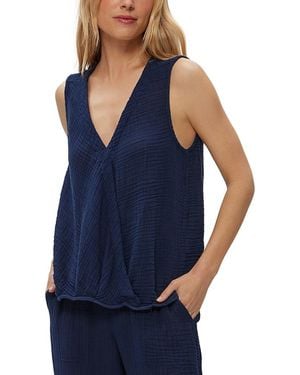 Michael Stars Kate Surplice Tank - Blue