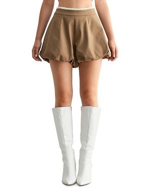 Luvee Mable Balloon Hem Shorts - Multicolor