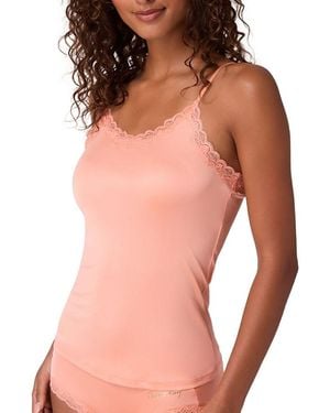Uwila Warrior Soft Silk Lace Trim Camisole - Pink