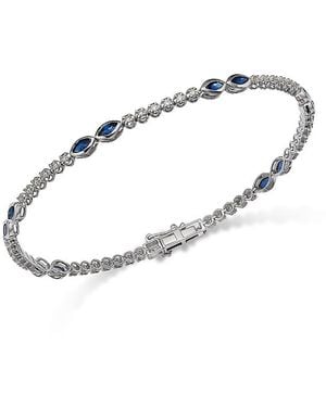 Bloomingdale's Fine Collection Sapphire & Diamond Tennis Bracelet - White