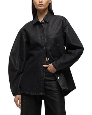 Hudson Jeans Barrel Sleeve Shacket - Black