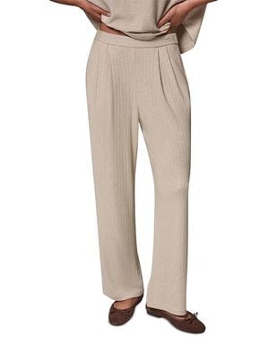 Donna Karan Weekend Brushed Rib Pull On Pants - Natural