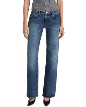 FRAME The Saturday Mid Rise Straight Jeans - Blue