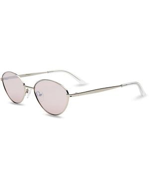 Otra Deja Round Sunglasses, 55Mm - White