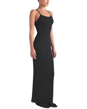Skims Cr Long Tank Dress - Black