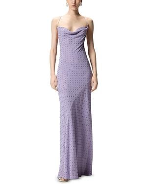 Pinko Farro Abito Georgette Gown - Purple