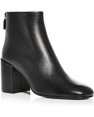 Stuart Weitzman Bacari Leather Ankle Boots - Black