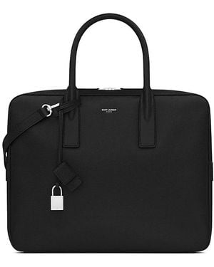 Saint Laurent Museum Small Flat Briefcase - Black