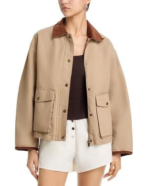 Aqua Cropped Barn Jacket - Natural