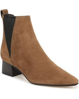 Veronica Beard Astra Leather Chelsea Ankle Boots - Brown