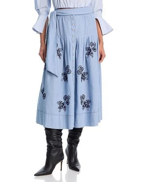 The Great X Stetson Midi Skirt - Blue