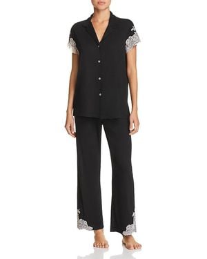 Natori Luxe Shangri-La Cropped Pj Set - Black