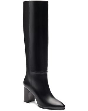 Stuart Weitzman Mulberry Leather Knee High Boots - Black